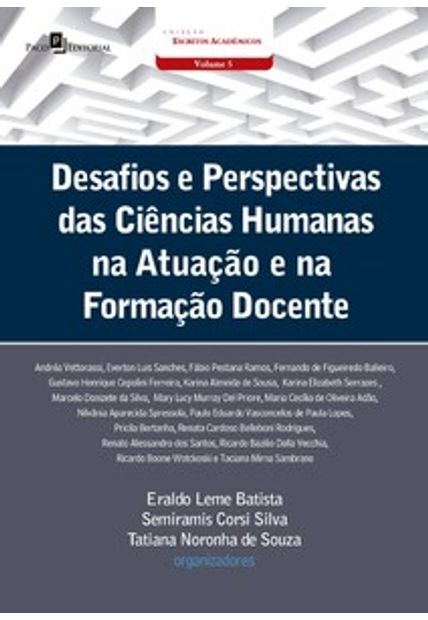 Desafios E Perspectivas Das Ciências Humanas Na Atuação E Na Formação ...