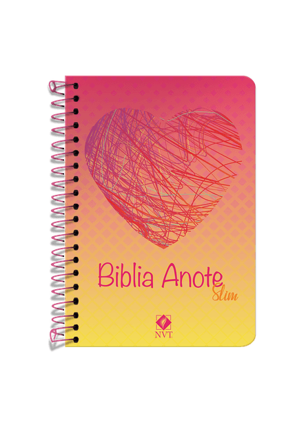 Bíblia Anote Nvt Slim Espiral - Rabiscos do Coração: Série Slim
