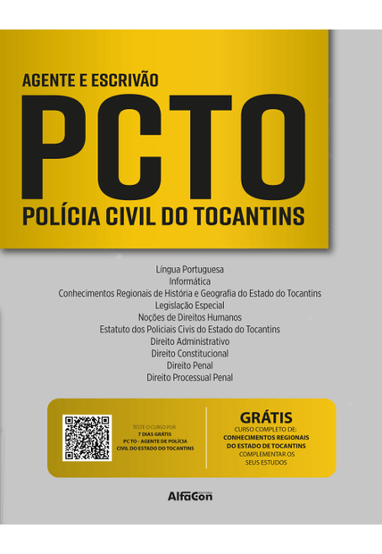 Pcto – Agente e Escrivão da Polícia Civil do Estado de Tocantins