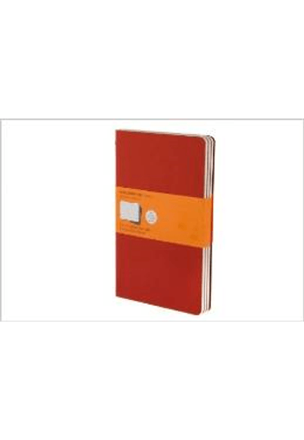 Caderneta Cahier, Vermelho, Conjunto com 3 Unidades, Pautado, Grande