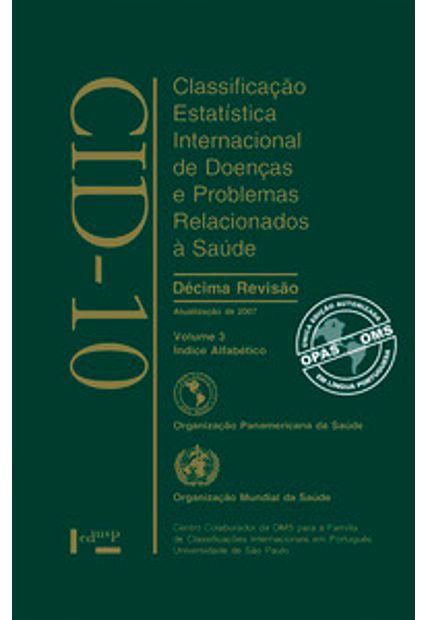 Cid-10 Vol. 3: Classificação Estatística Internacional de Doenças