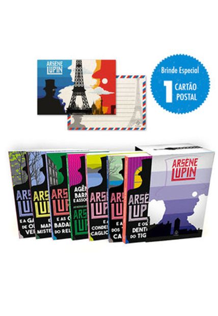 Lupin Ii - Box com 7 Livros com Cartão Postal