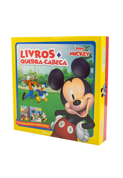 Box de Livros e Quebra Cabeça do Mickey