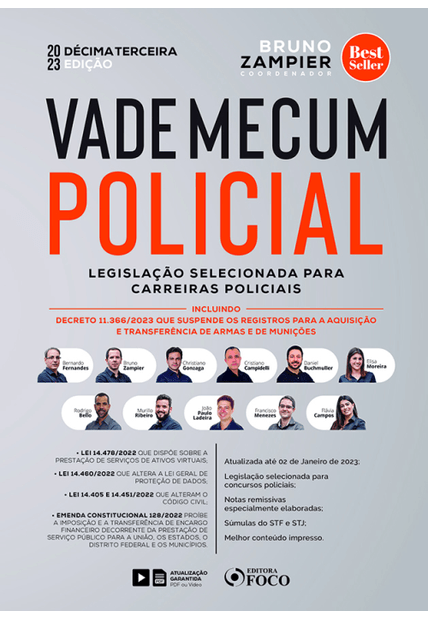 Vade Mecum Policial - Legislação Selecionada para Carreiras Policiais - 13 ª Ed - 2023