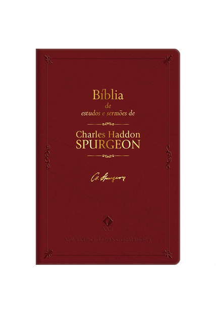 Bíblia de Estudos e Sermões Decharles H. Spurgeon - Bordô