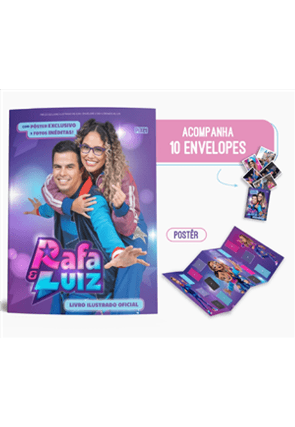 Álbum Oficial Rafa & Luiz + 10 Envelopes de Figurinhas