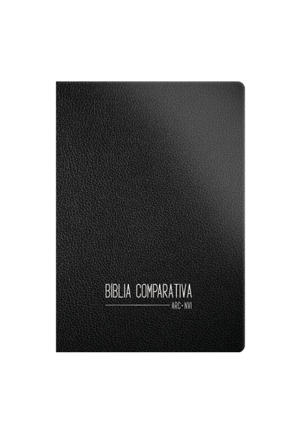 Bíblia Comparativa Extra Grande Rc - Nvi - Preta Luxo: Duas Versões na Mesma Página
