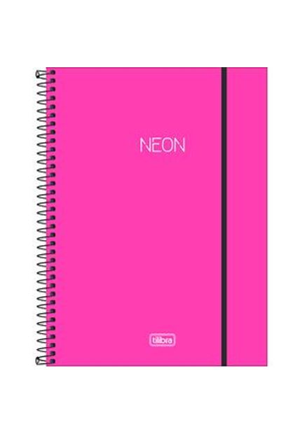 Caderno Esp Cpp 1/4 S/Pauta Neon Pink 80F