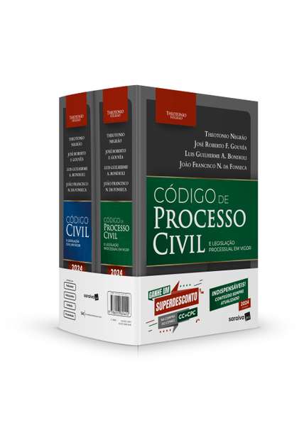 Combo Tn - Código Civil e Código Processo Civil - 16ª Edição 2024