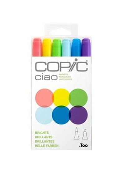 Marcador Copic Ciao Est C/6 Brights - 12503021