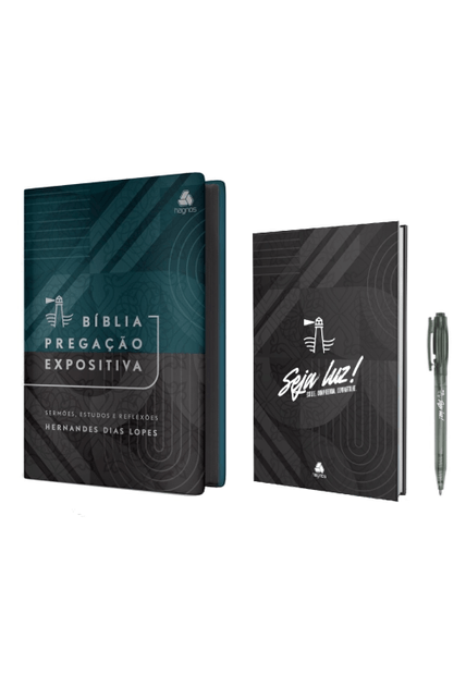Bíblia Pregação Expositiva - Ra: Capa Dura - Modelo Redenção - Edição Limitada - Moleskine + Caneta