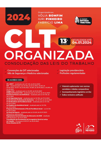 Clt Organizada-Consolidação das Leis de Trabalho