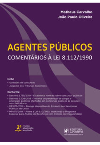 Agentes Públicos: Comentários À Lei 8.112/1990