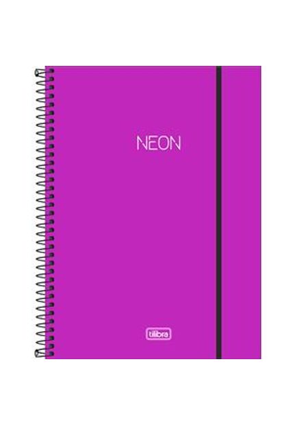 Caderno Esp Cpp 1/4 S/Pauta Neon Roxo 80F
