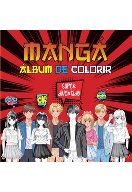 Álbum de Colorir - Mangá (Capa Vermelha)