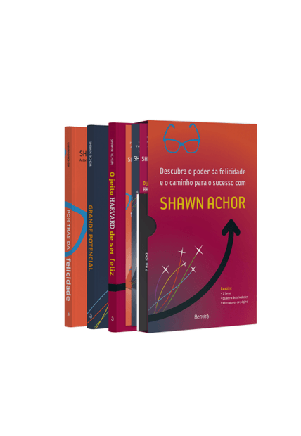 Combo Descubra o Poder da Felicidade e o Caminho para o Sucesso com Shawn Achor- 1ª Edição 2023