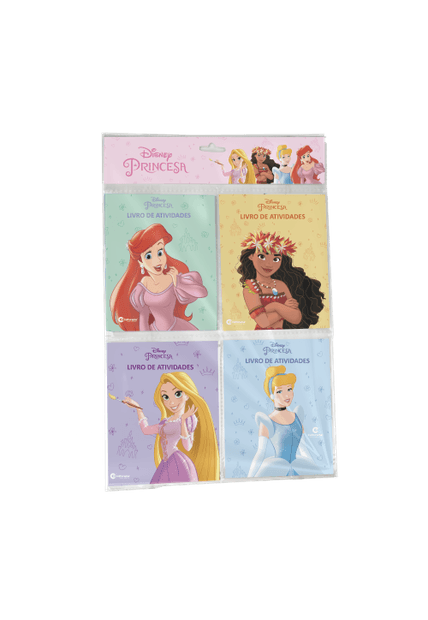 Solapa Pop com 4 Minilivros de Atividades - Disney Princesas