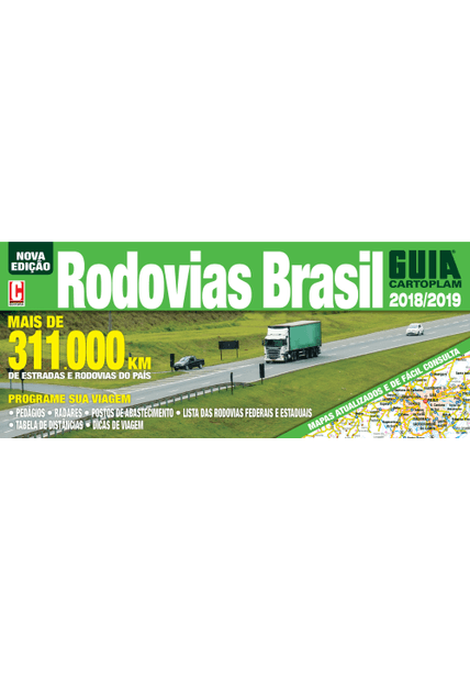 Guia Cartoplam - Rodovias Brasil 2018/2019 - Capa em Pvc