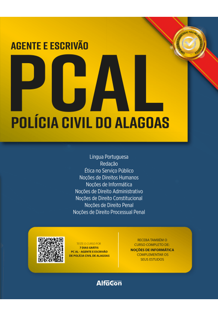 Pcal - Agente e Escrivão da Polícia Civil de Alagoas - 3ª Edição